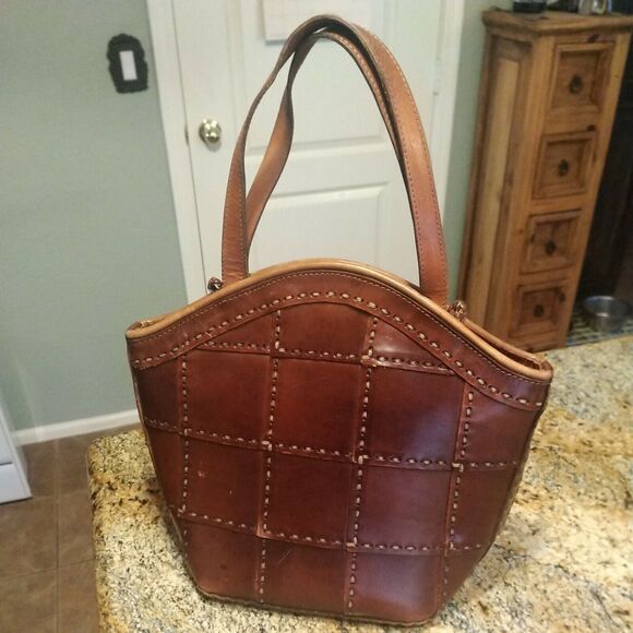 ELLEPI HAND BAG PURSE. Brown Leather Hand-made in Italy Nice - Picture 12 of 12